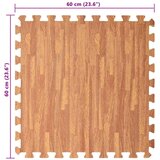 Puzzle prostirke za vježbanje 24 pcs Smeđa 8 64 ㎡ - boja drva 24 1 cm | shoptok.hr