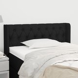  Uzglavlje s ušima crno 103x16x78/88 cm od tkanine | shoptok.hr