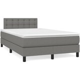  box spring s madracem LED tamnosivi 120 x 190 cm tkanina | shoptok.hr