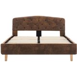  Posteljni okvir rjav iz umetnega semiš usnja 120x200 cm | Shoptok.si