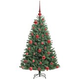 vidaXL Umetno Zložljivo Božično Drevo Zelena 120 cm PVC in kovina | Shoptok.si