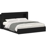  Okvir kreveta s pohranom Crna 200 x 200 cm Konstruirano drvo - Crna 200 x 200 cm sa središnjom policom | shoptok.hr