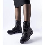 Gemre Black ankle boots with decorative zipper Emarese | shoptok.hr
