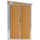  Zidno vrtno spremište smeđe 118 x 100 x 178 cm pocinčani čelik | shoptok.hr