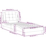  Okvir za krevet s uzglavljem sivi 90x200 cm od umjetne kože | shoptok.hr
