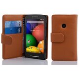 Cadorabo Ohišje, združljivo z Motorola MOTO E v sedlo rjave barve - Zaščitni ovitek iz teksturiranega umetnega usnja in žep za kartice, (20562328) | Shoptok.si
