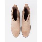 Shelvt Beige wedge boots with a decorative buckle | Shoptok.si