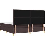 Box Vzmetnica z vzmetnico in klopjo temno rjava 200x200 cm Tkanina, (22083288) | Shoptok.si