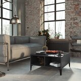  Stolić za kavu visoki sjaj sivi 60x60x30 cm konstruirano drvo | shoptok.hr
