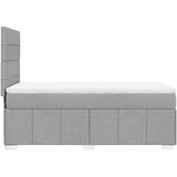  Okvir kreveta s oprugama i madrac svjetlosivi 90x200cm tkanina | shoptok.hr