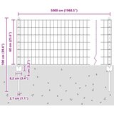 vidaXL Set vrtnih ograda Set od 3 Siva Metal Velik Izdržljiv | shoptok.hr