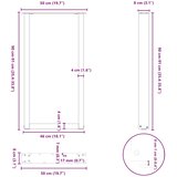  Noge za barski stol U-oblika 2 kom antracit 50 x (90-91) cm čelik | shoptok.hr