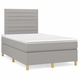 vidaXL Krevet s oprugama i madracem LED svjetlosivi 120x190 cm tkanina Cijene