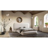 MID.YOU OBLAZINJENA POSTELJA 160 cm x 200 cm , tekstil, leseni material bela | Shoptok.si