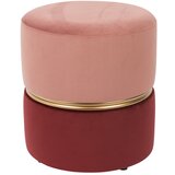 White Label Rdeč/rožnat žameten tabure Bubbly – | Shoptok.si