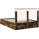  Konstrukcija postelje s predalom Dimljeni oreh 135 x 190 cm, (5000121519) | Shoptok.si