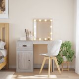 vidaXL Toaletni stolić s LED svjetlima sivog sonome 90x42x132 5 cm Cijene