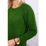 Kesi Striped sweater dress green Cene