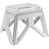 INF Prenosna zložljiva stolica z visoko nosilnostjo in protizdrsnimi nogami grey+white, (5000235441) Cene