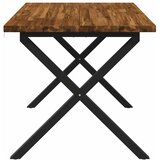  Kvadratni blagovaonski stol 120 x 80 x 75 cm - Prirodna i crna 120 x 80 x 75 cm Četvrtasto | shoptok.hr