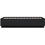  Okvir za krevet s LED svjetlima crni 90x190cm konstruirano drvo | Eponuda.com