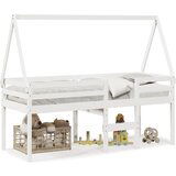  The Living Store Visoka postelja s streho bela 90x200 cm trdna borovina - Visoka Postelja, (21496291) | Shoptok.si