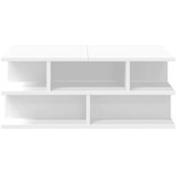  Klubska mizica bela 70x70x29 cm inženirski les | Shoptok.si