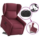  Električni naslonjač na podizanje od tkanine boja vina | shoptok.hr