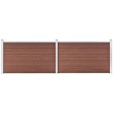 vidaXL Vrtna ograja WPC 353x106 cm rjava | Shoptok.si