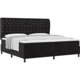 Box Spring Krevet s Madracem Crna 200x200 cm Baršun | shoptok.hr
