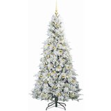 vidaXL Umjetno božićno drvce s nogom s stalakom Zelena 210 cm PE i PVC | shoptok.hr