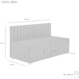 Ghado Bež dječji krevet s prostorom za odlaganje s madracem 90x200 cm Chill - | shoptok.hr