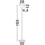 Nova Luce Mat crna metalna stojeća svjetiljka (visina 165 cm) Tazu – | shoptok.hr