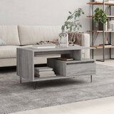 vidaXL Klubska mizica siva sonoma 90x49x45 cm inženirski les | Shoptok.si