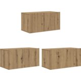  Set TV komoda Zidne s pohranom s vratima 8 pcs hrast artisan 60 x 30 x 30.5 cm | shoptok.hr