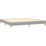  Box spring postelja z vzmetnico LED sv. siva 200x200 cm blago, (20789396) | Shoptok.si