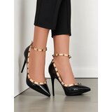 Resti Lacquered women's stiletto heels with rhinestones Qoscalle | ePonuda.com