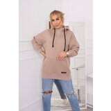 Kesi Insulated turtleneck sweatshirt dark beige Cijene