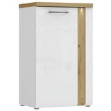 High KOMODA, bela, hrast artisan, bela, visoki sijaj | Shoptok.si