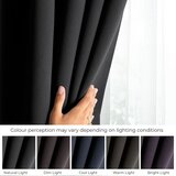 Restilo BLACKOUT curtain, black, plain, classic, sash tieback, classic style, multifunctional tape, heavy blackout fabric, 140 x 280 cm | shoptok.hr