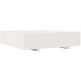  Vrtno cvetlično korito belo 100x100x26,5 cm trdna borovina | Shoptok.si