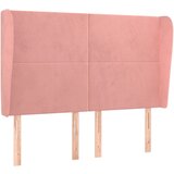 Maison Chic posteljno vzglavje - vzglavna omarica - nočna omarica z ušesi roza 147x23x118/128 cm žamet, (21711694) Cene