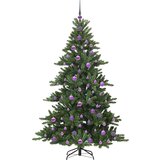 vidaXL Umetno Zložljivo Božično Drevo with LEDs z stojalom 180cm PVC | Shoptok.si