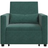 SOFA na razvlačenje Singl s kotačima Tamnozelena Baršun | shoptok.hr