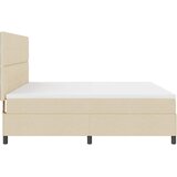  Krevet s opruga kutije s uzglavljem Krema 200 x 200 cm tkanina | shoptok.hr