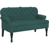  Klupa s naslonom tamnozelena 119 5 x 64 5 x 75 cm baršunasta | shoptok.hr