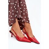 Boto Patented Stilettos With Open Heel Red Talira | shoptok.hr