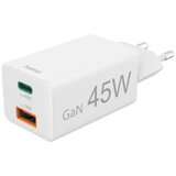 Hama 1x USB-C Power Delivery USB-A QC Mini 45W stenski polnilnik bele barve 201993, (5000277586) Cene