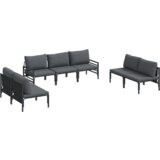 vidaXL Sjedeća garnitura za vrt 7 pcs Antracit Čelik | shoptok.hr