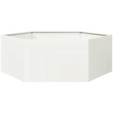  Vrtna sadilica bijela šesterokutna 138 x 120 x 45 cm čelična | shoptok.hr